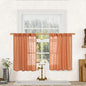 Burnt Orange Linen Curtains 30 Inch Length by LAMIT