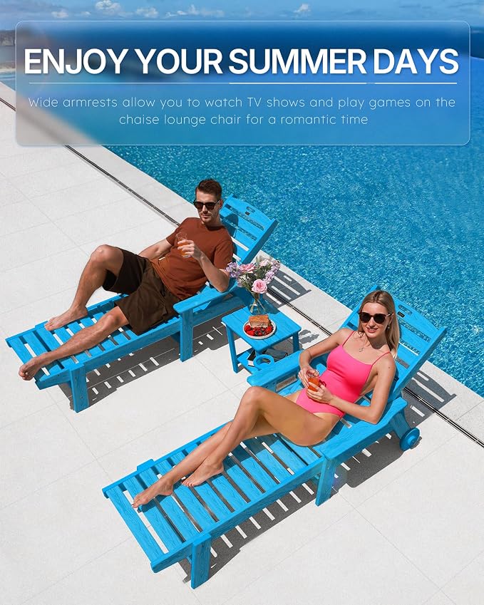 Patio Chaise Lounge Chair Outdoor - Image 3