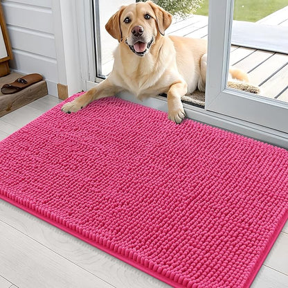 OLANLY Dog Door Mat for Muddy Paws 35x24, Super Absorbent Chenille Mud Mat | by OLANLY