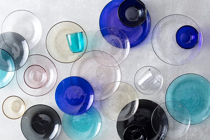 Fortessa Los Cabos Glass Dinnerware Collection, Salad Plate (Set of 4), 8 Inch, Clear