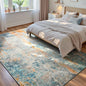 Ompaa Living Room Rug 5x7 Blue Area Rug Machine Washable Boho Rug Non Slip by OmpaaHomeDecor