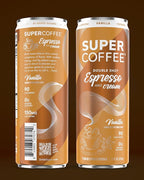 SUPER COFFEE Espresso, Iced Keto Coffee (0g Added Sugar, 90 Calories) [Vanilla] 11 Fl Oz, 12 Pack | Smart Coffee Drink - SoyFree GlutenFree