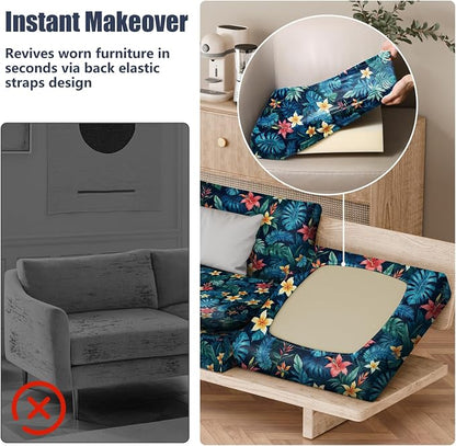 8Pcs Outdoor Cushion Covers, Stretch Patio Furniture Couch Chair Slipcovers | - Image 5