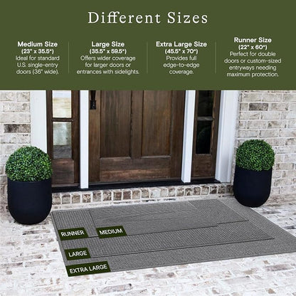 WaterHog Squares Front Door Mat Indoor Outdoor Entrance, All-Weather Mats | - Image 2