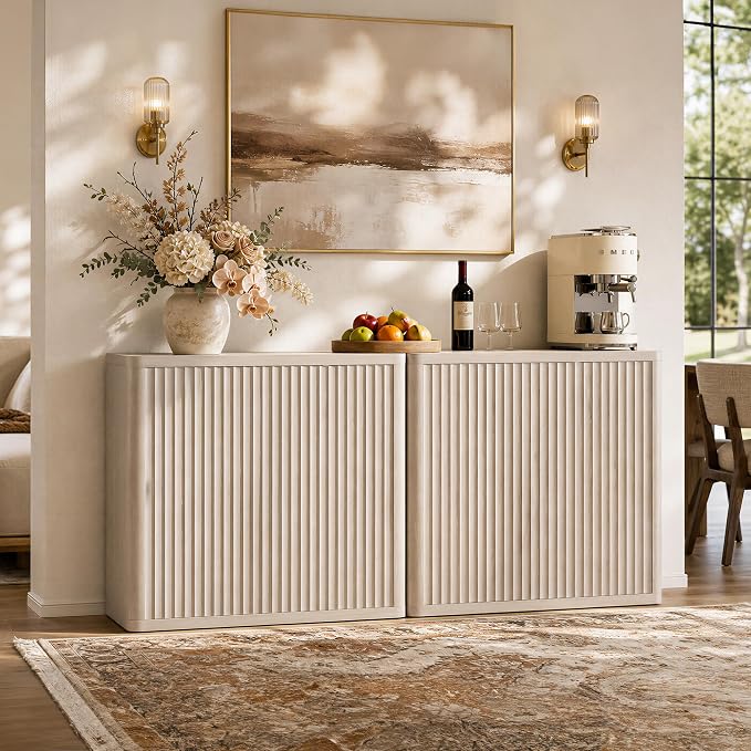 SICOTAS Buffet Cabinet with Storage 69.2" Sideboard Accent Modern Credenza with - Image 8