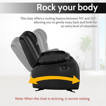 PrimeZone Oversized Rocker Recliner Chair - Image 5