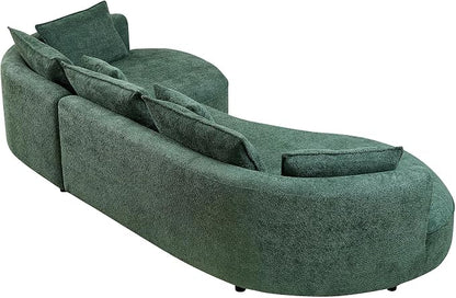 124.8'' Curved Sofa Couch with Chaise Lounge - Image 6