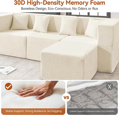 MONVANE Modular Sectional Sofa, Oversized 8 Seat Convertible U Shaped Couch - Image 4