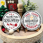 Small Christmas Stencils 4inch,Christmas Stencil Xmas Vintage Stencils Holiday Templates for Painting on Wood Slice