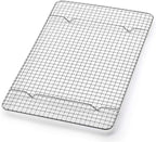 Spring Chef 8.5 x 12 Inch Stainless Steel Cooling Rack for Cooking and Baking - Oven Safe Cookie Cooling Rack - Fits Small Quarter Sheet Pan - Dishwasher Safe
