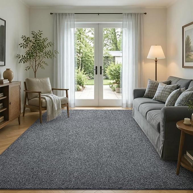 5x7 Black/White Area Rug Washable Non-Slip Soft - Image 4