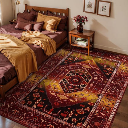 SERISSA 5x7 Washable Non Slip Boho Area Rug by SERISSAHomeDecorCollection