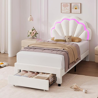 HIFIT Twin Upholstered Smart LED Bed Frame - Image 9