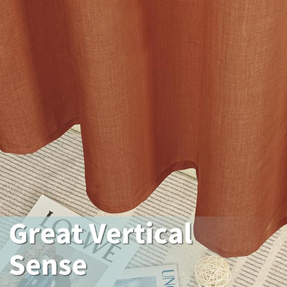 Short Linen Curtains 40 Inch Length - Image 6