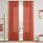 Coral Linen Curtains 84 Inch Length 2 Panels Set Back Tab Rod Pocket Light by Nanspring