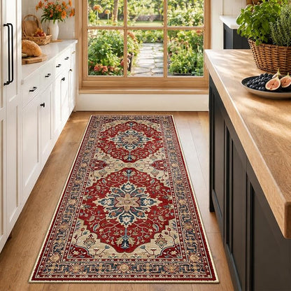 RELEANY Washable Area Rug, Runner 2'x6', Water Repellent, Pet Friendly by RELEANY