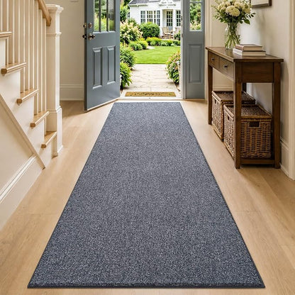 2x6 Grey Blue/White Runner Rug Washable Non-Slip - Image 2
