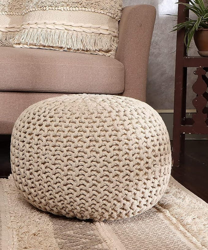 REDEARTH Round Pouf Ottoman - Image 9