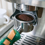 54mm Bottomless Portafilter Modern Handle – Includes Stainless Steel Naked Basket – Fits Breville Barista Express & 54mm Breville Espresso Machines - Espresso Machine Accessories – Green