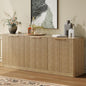 Evermagin 67" Fluted Oak Buffet Cabinet Sideboard by Evermagin