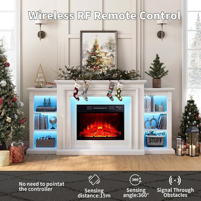 72" LED Lights Electric Fireplace - Image 3