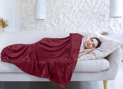 Utopia Bedding Soft Fleece Bed Blanket Twin Size Burgundy | Microfiber Plush - Image 8
