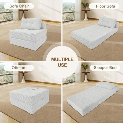ANONER Memory Foam Folding Sofa Bed, Sectional Couches - Image 5