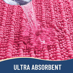 Arotive Luxury Chenille Bathroom Rug Mat, Extra Soft Thick Absorbent Shaggy Bath Rugs, Non-Slip Machine Wash Dry, Plush Bath Mats for Bathroom, Shower and Tub, 36x24, Deep Pink