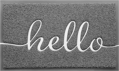 Grey Door Mat Welcome Mats Outdoor Indoor Doormat by CozyBounty