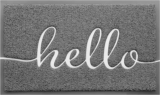 Grey Door Mat Welcome Mats Outdoor Indoor Doormat by CozyBounty