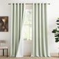 NICETOWN Extra Long Linen 100% Blackout Curtains 120" Length 2 Panels Set by NICETOWN