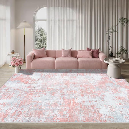 Aelenmu 8x10 Area Rugs for Living Room Bedroom Dining Room Washable Pink | Soft - Image 9