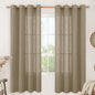 Taupe Linen Curtains 72 Inch Length by LAMIT