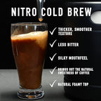 TMCRAFT 128oz Nitro Cold Brew Coffee Maker, Home Brew Coffee Keg with Stainless Steel Stout Creamer Faucet & Pressure Relieving Valve