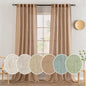 MIULEE Brown Linen Curtains 52x90 Inches Long by MIULEE