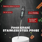 Meat Food Thermometer Food with Probe Water Liquid Instant Read Digital Thermometer Kitchen Cooking Supplies for Cooking BBQ Milk Yogurt (Black)