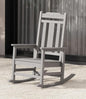 SERWALL Oversized Rocking Chair Outdoor, HDPE Outdoor Rocking Chair, Space Gray by SERWALL