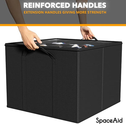 SpaceAid Shoe Organizer for Closet, 2 Pack Foldable Shoe Storage Containers - Image 5