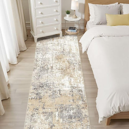 LOONGRUG Runner Rug 2x8 Washable Non-Slip Kitchen Neutral Modern Rug | Abstract - Image 6