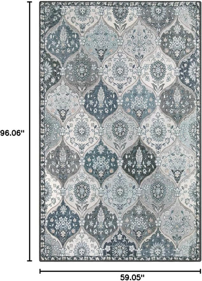Lahome Moroccan Washable Living Room Rug, 5x8 Rugs - Image 2