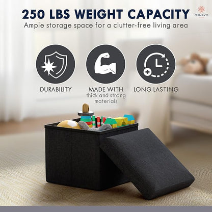 Ornavo Home Small Storage Ottoman, - Image 7