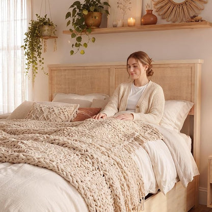 Brafab Natural Rattan Queen Bed Frame - Image 8