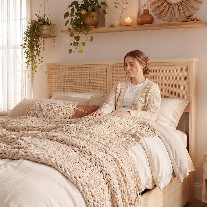 Brafab Natural Rattan King Size Bed Frame - Image 7