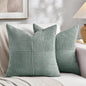 Fancy Homi 2 Packs Grey Blue Decorative Throw Pillow Covers 20x20 Inch by Fancy+Homi