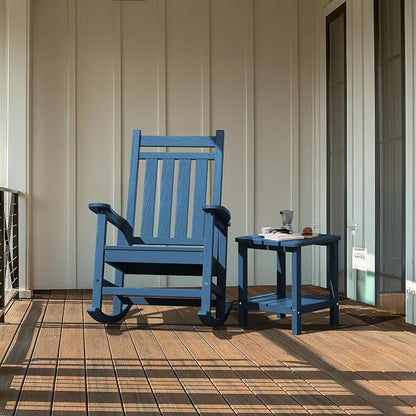 SERWALL Adirondack Table Set of 4, Outdoor Side Table- Blue - Image 5