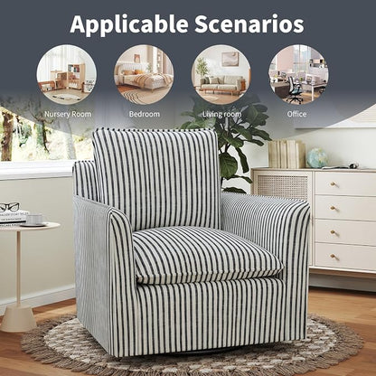INZOY Swivel Accent Square Chair - Image 7