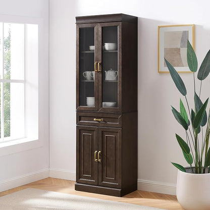 Crosley Furniture Stanton Glass Door Pantry Storage Cabinet - Image 2