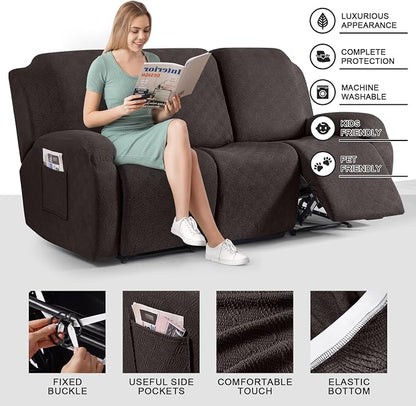 Timeles Recliner Covers for 3 Seater Reclining Couch Covers Sofa Slipcover - Image 3