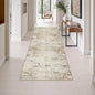 3x8 Washable Runner Rug：Modern Abstract Soft Carpet Beige Brown | by FXRHLP