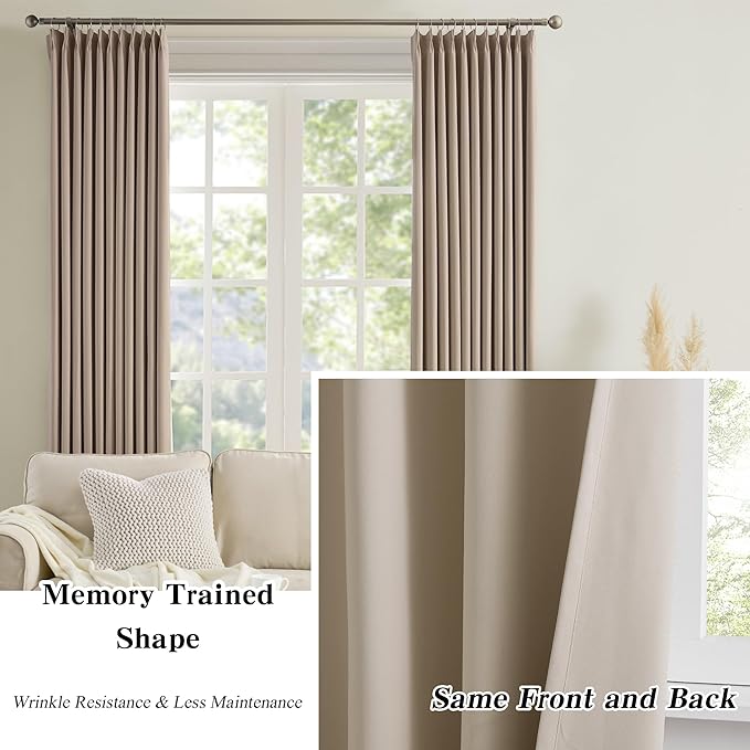 Pleated Blackout Curtain Drapes - Image 6